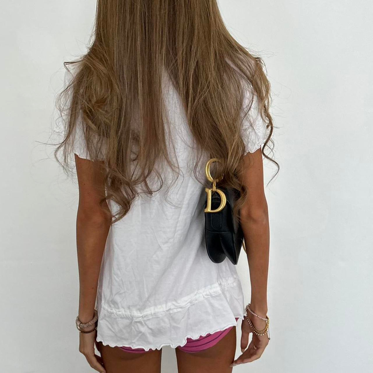 Vintage 00’s white boho top with tie