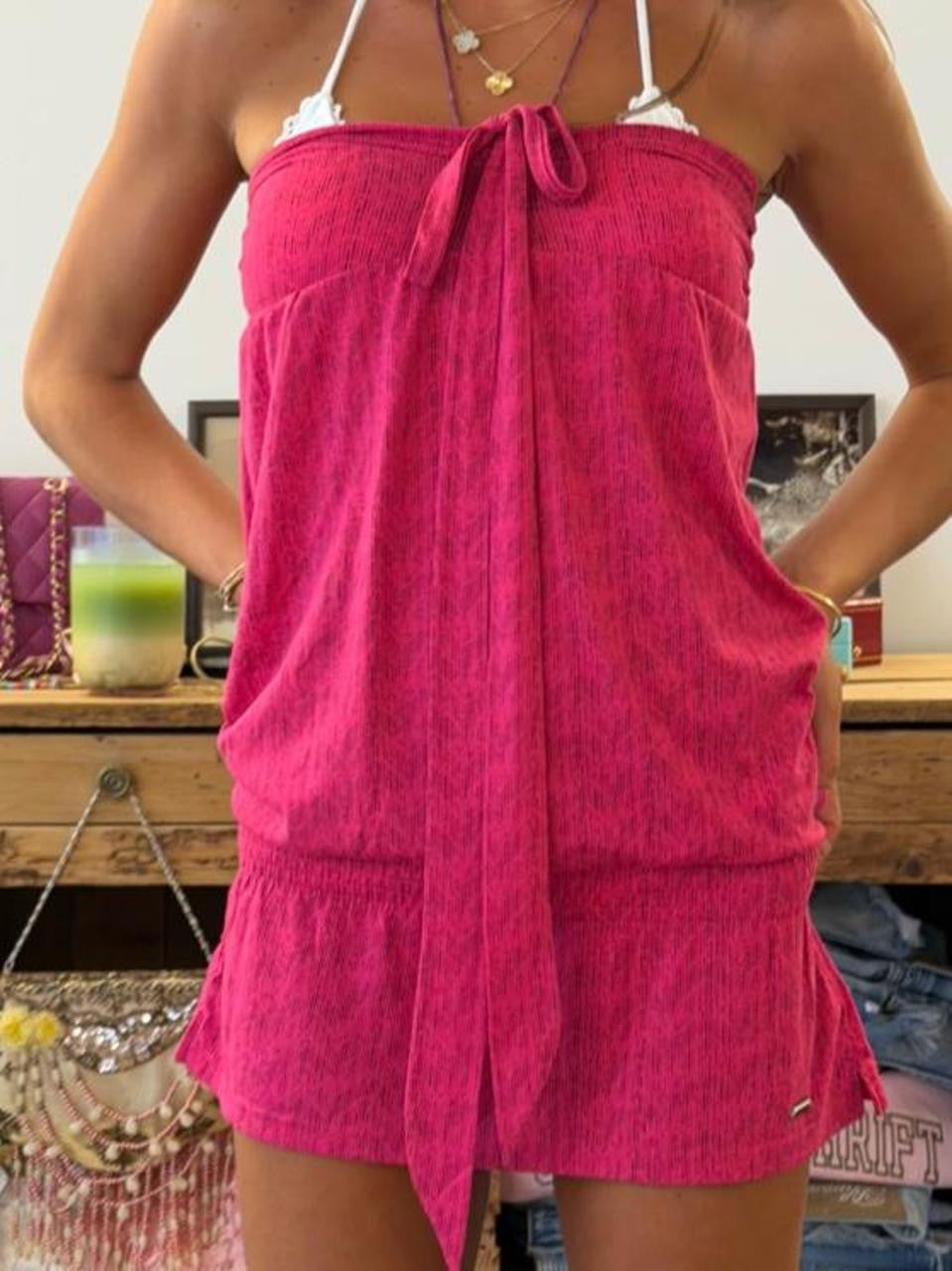 Vintage 00’s strapless pink mini dress