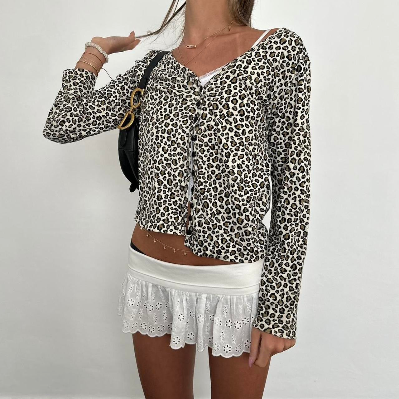 Vintage Victoria Secret leopard print cardigan