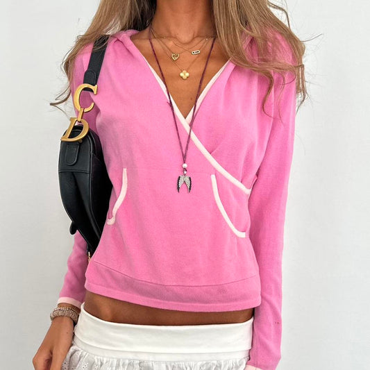 Vintage 2000’s pink wrap hoodie top