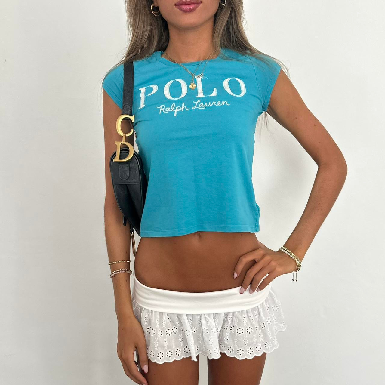 Vintage Ralph Lauren blue baby tee
