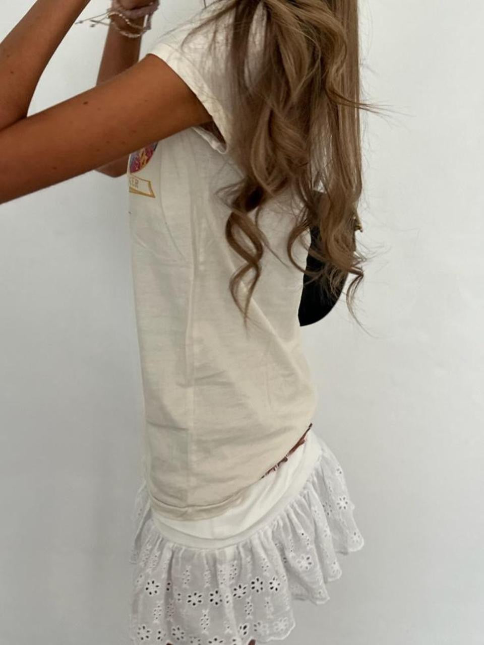 Vintage 00’s white graphic Ralph Lauren top