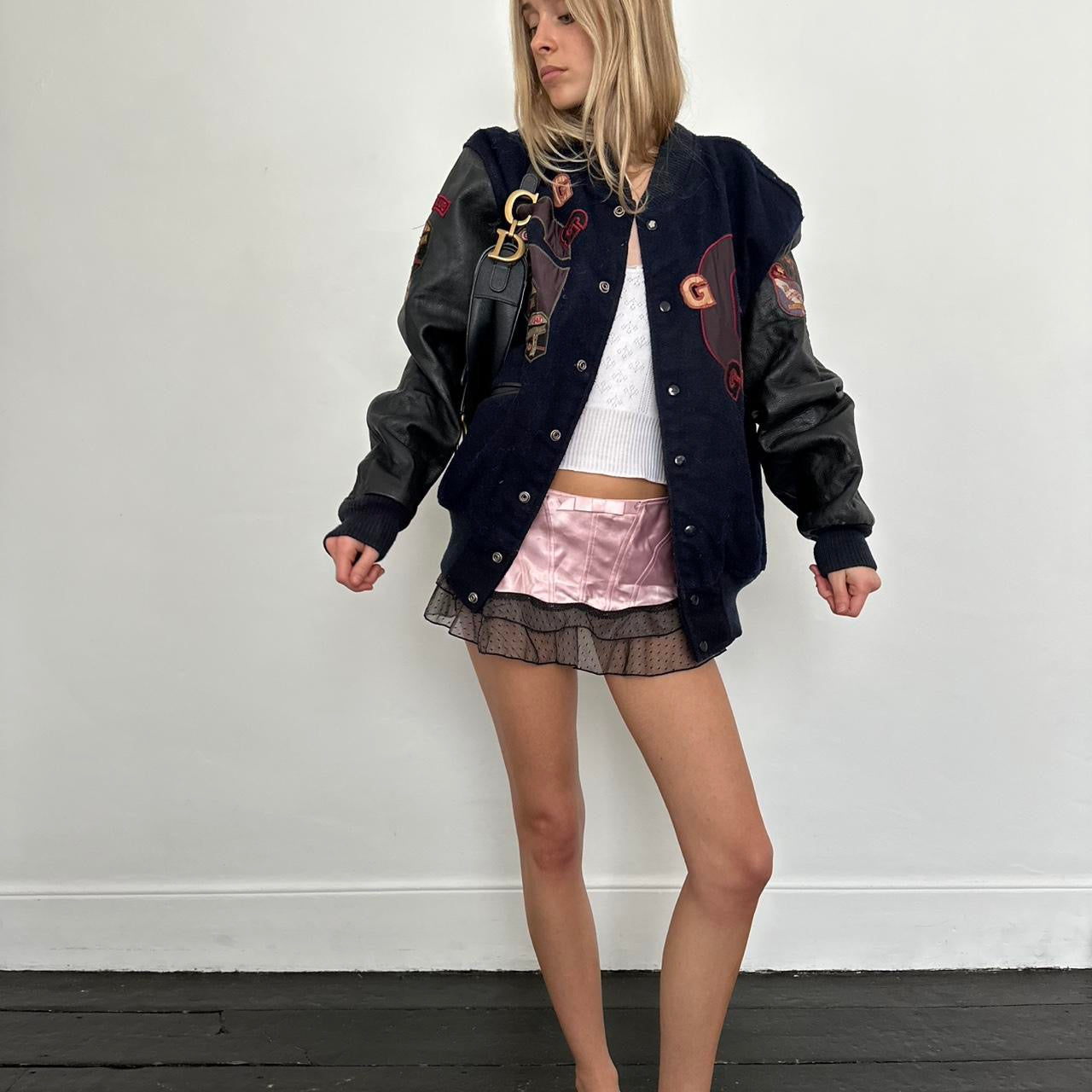 Vintage 90's Guess Club graphic leather jacket – Chelsea Thrift