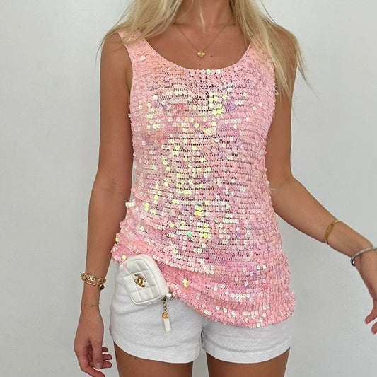 Vintage 90’s pink sequin top