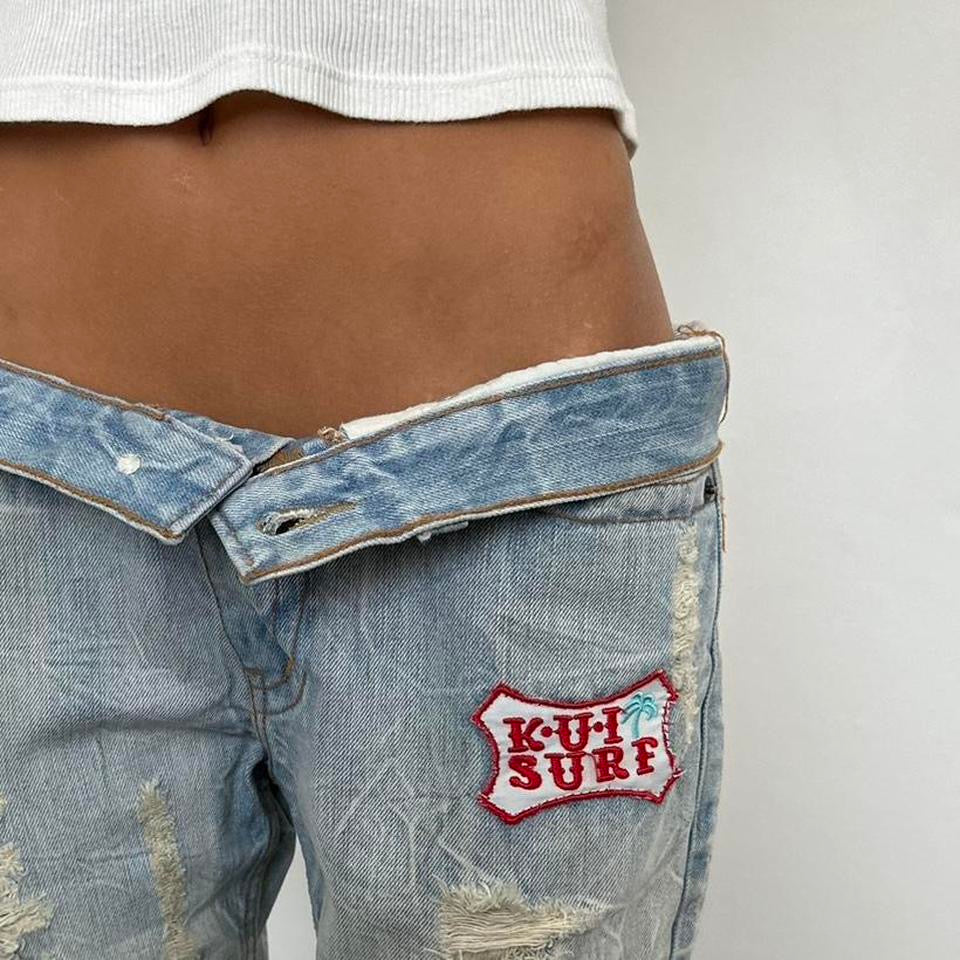 Vintage rare 90s i love surf girl jeans