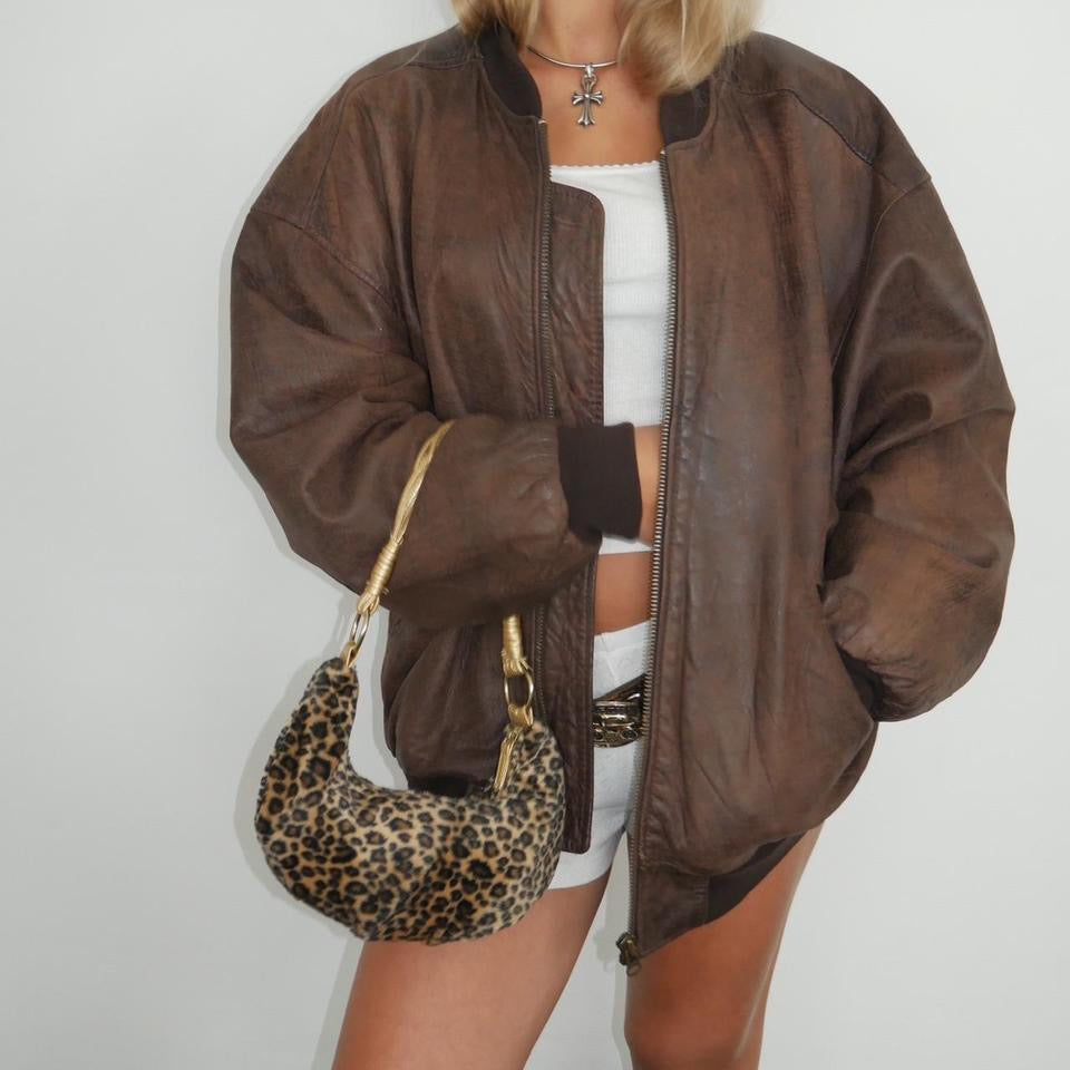 Vintage 90’s leopard print shoulder bag