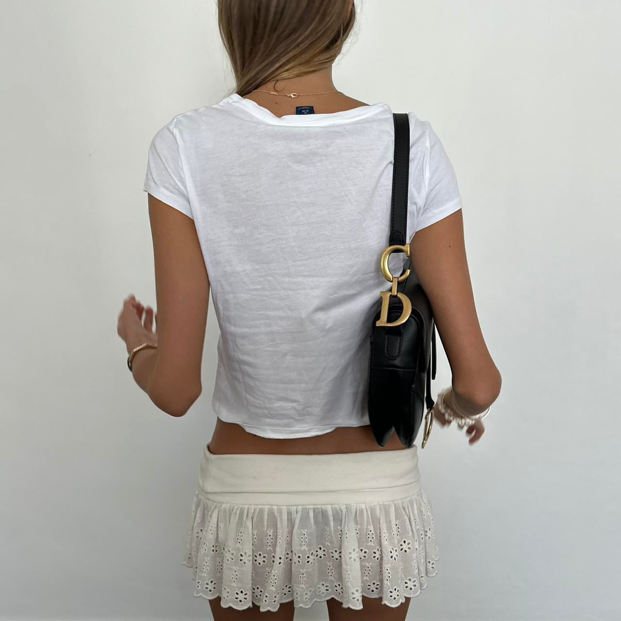 Vintage Ralph Lauren white embroidery baby tee