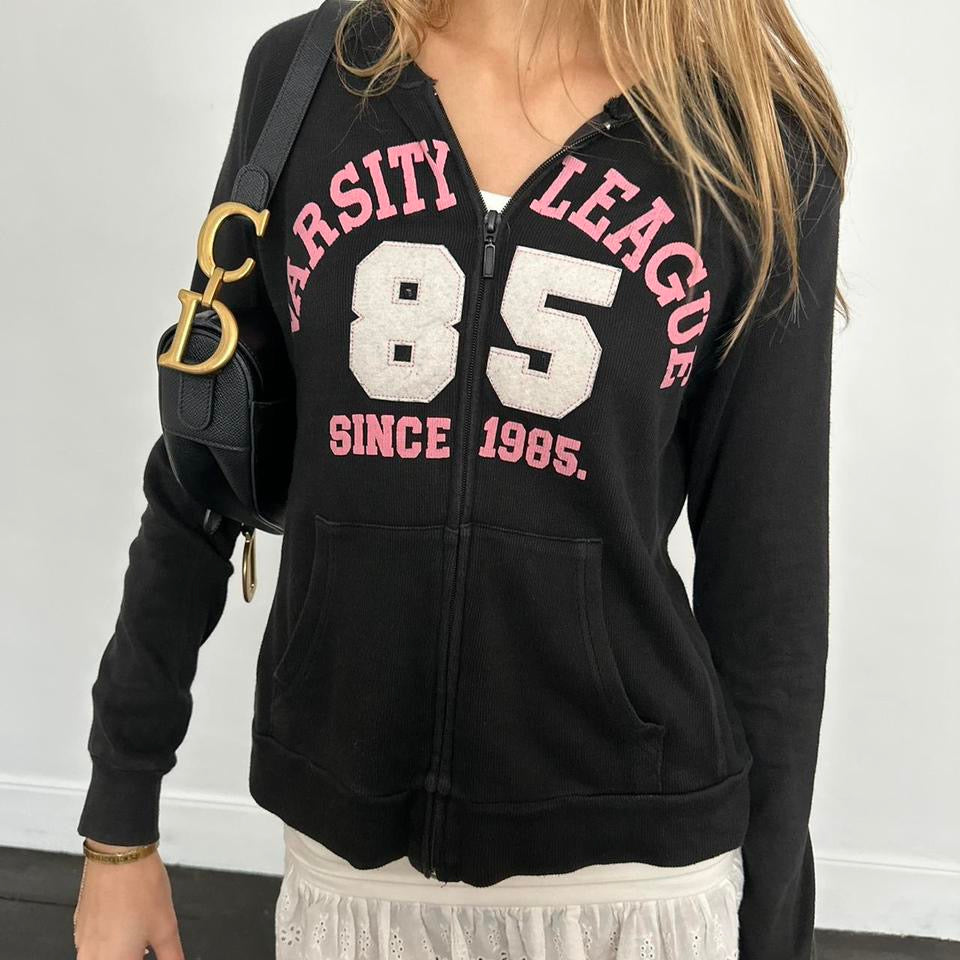 Vintage 2000’s graphic ‘Varsity League 85’ hoodie