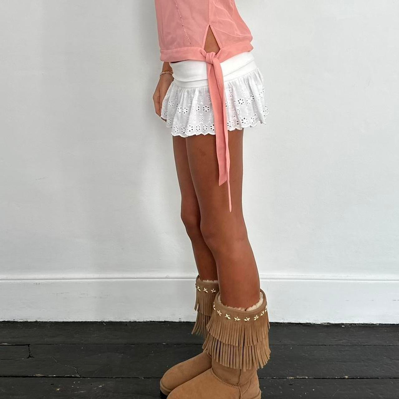 Vintage 90’s pink silky tie top