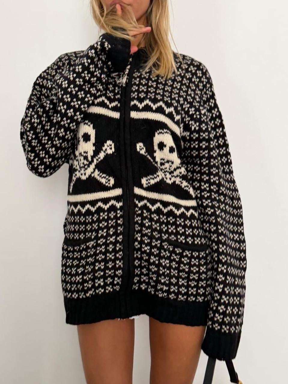 Vintage 00’s knit zip up cardigan jacket
