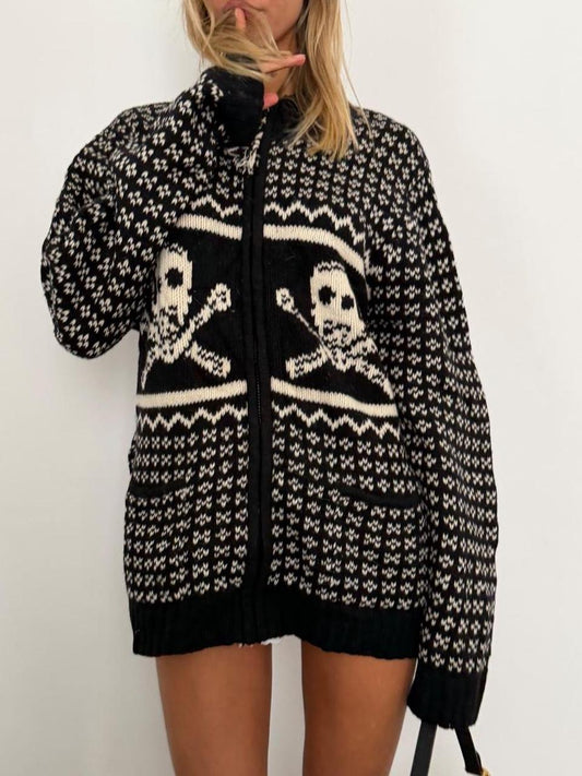 Vintage 00’s knit zip up cardigan jacket