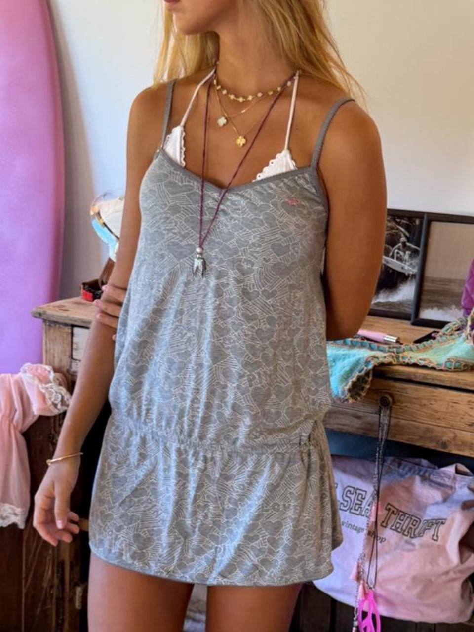 Vintage 00’s Victoria’s Secret PINK grey mini dress
