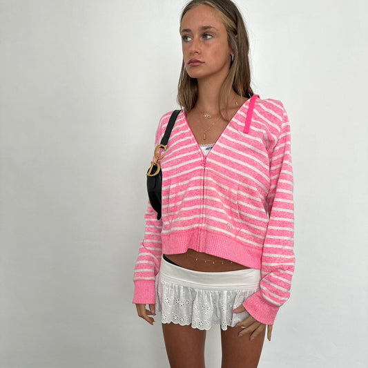 Vintage pink striped hoodie