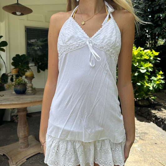Vintage 2000’s white Guess halter top