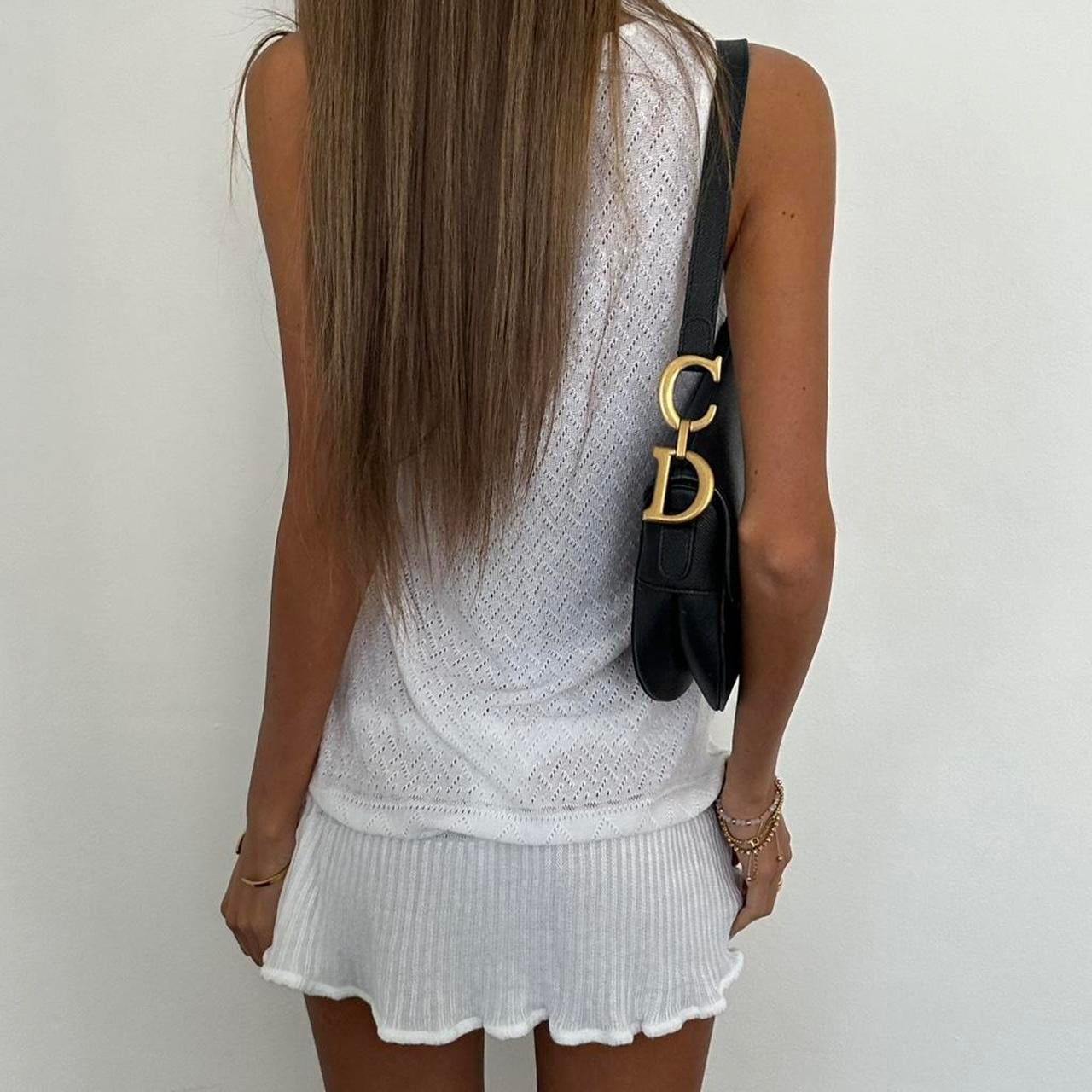 Vintage 90’s Oscar de la renta white dress mini dress