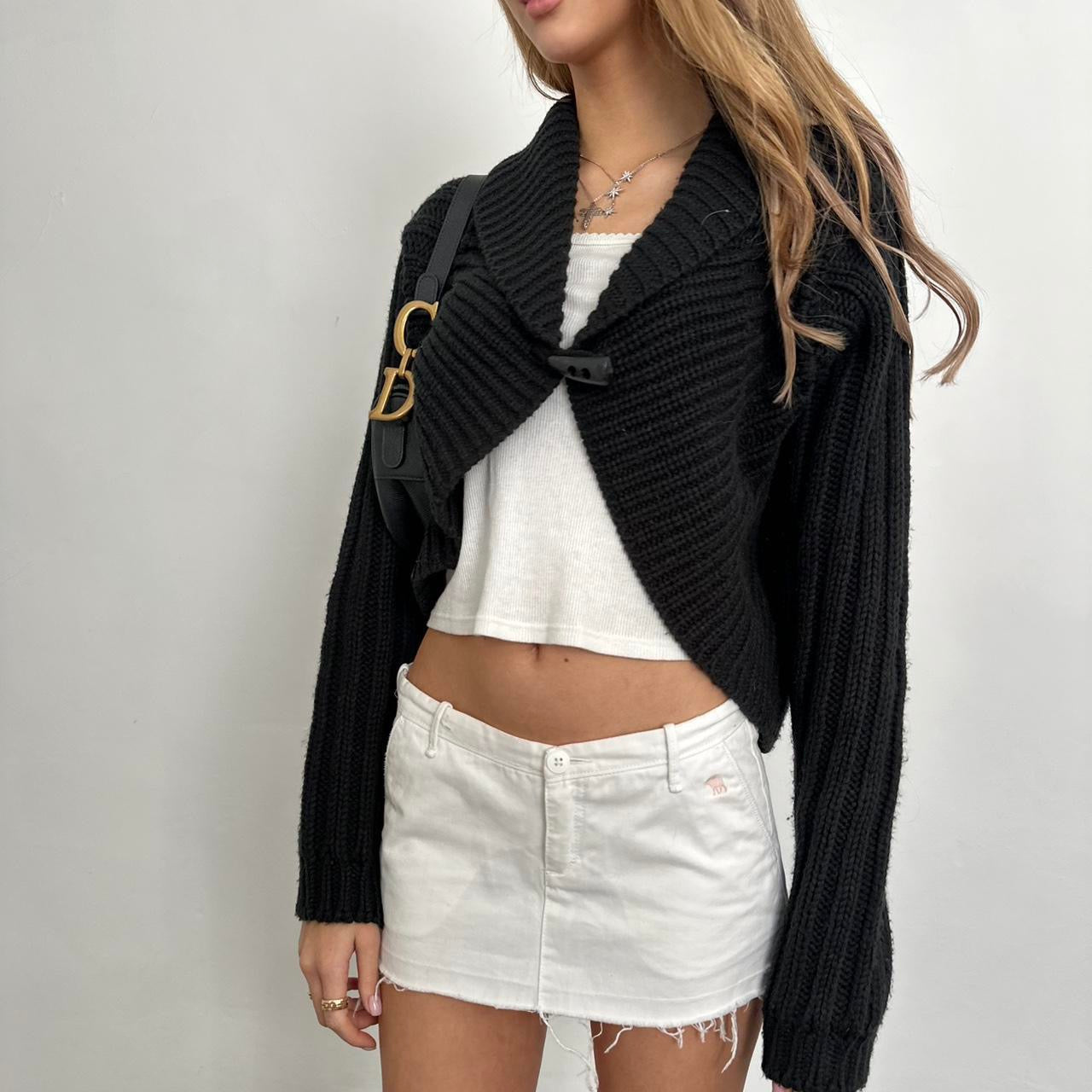 Vintage knitted buckle cardigan