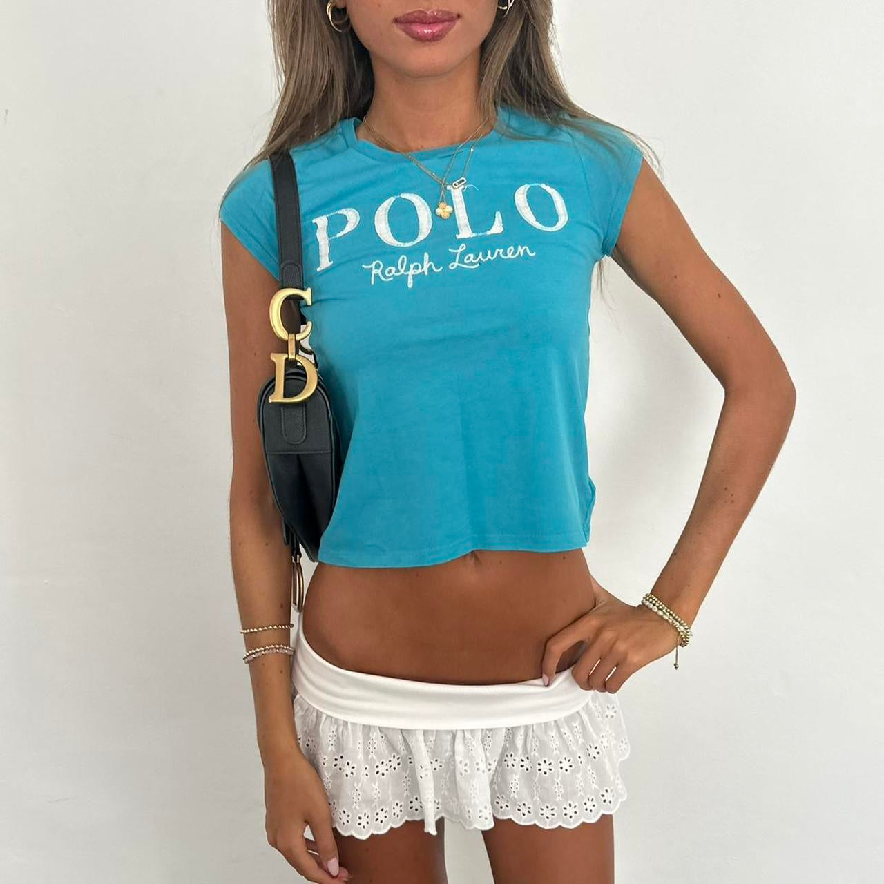 Vintage Ralph Lauren blue baby tee
