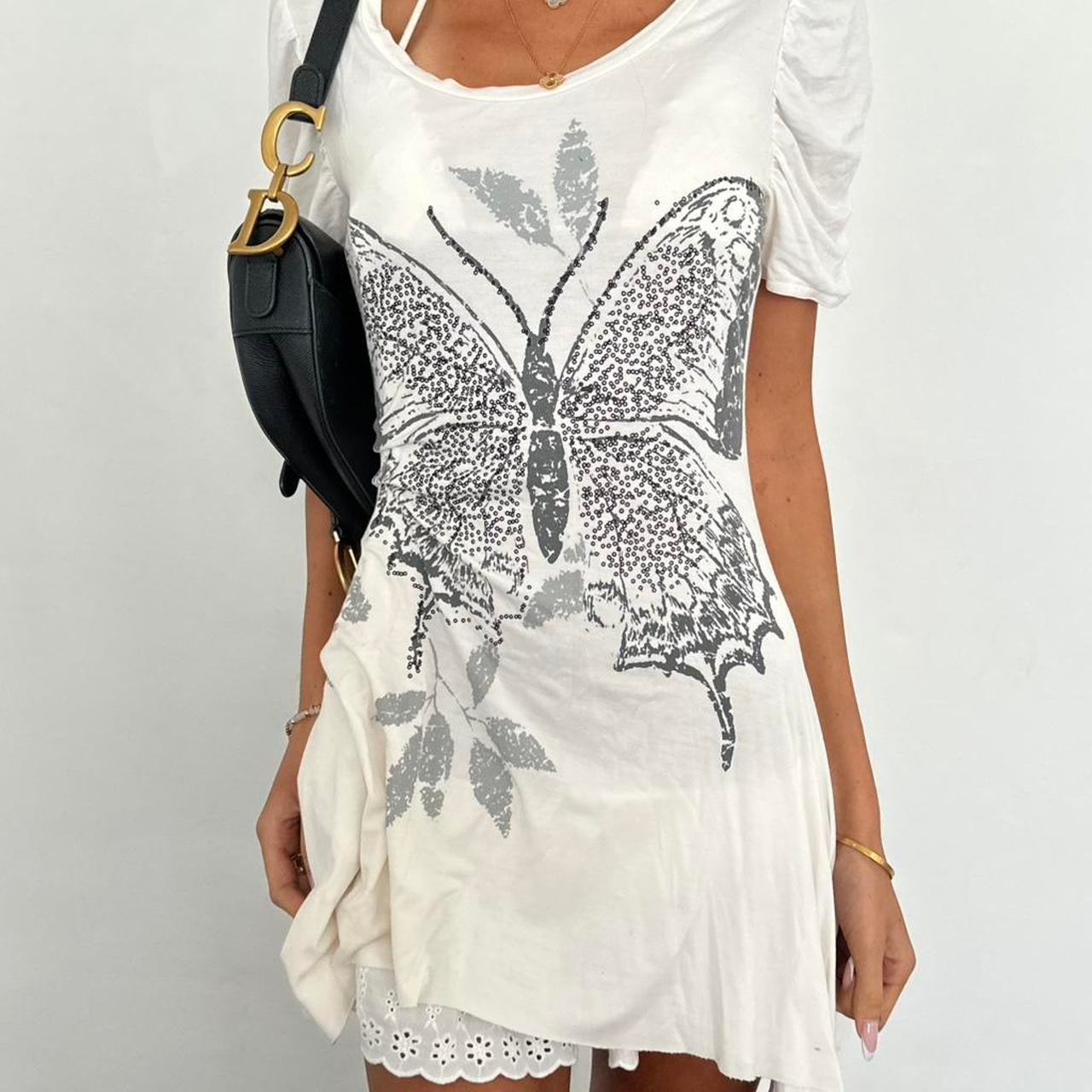 Vintage 90’s butterfly mini dress/ top