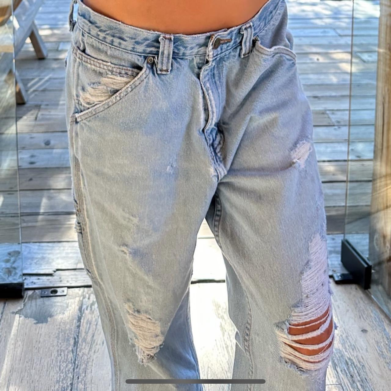 Vintage 90’s distressed blue carpenter jeans