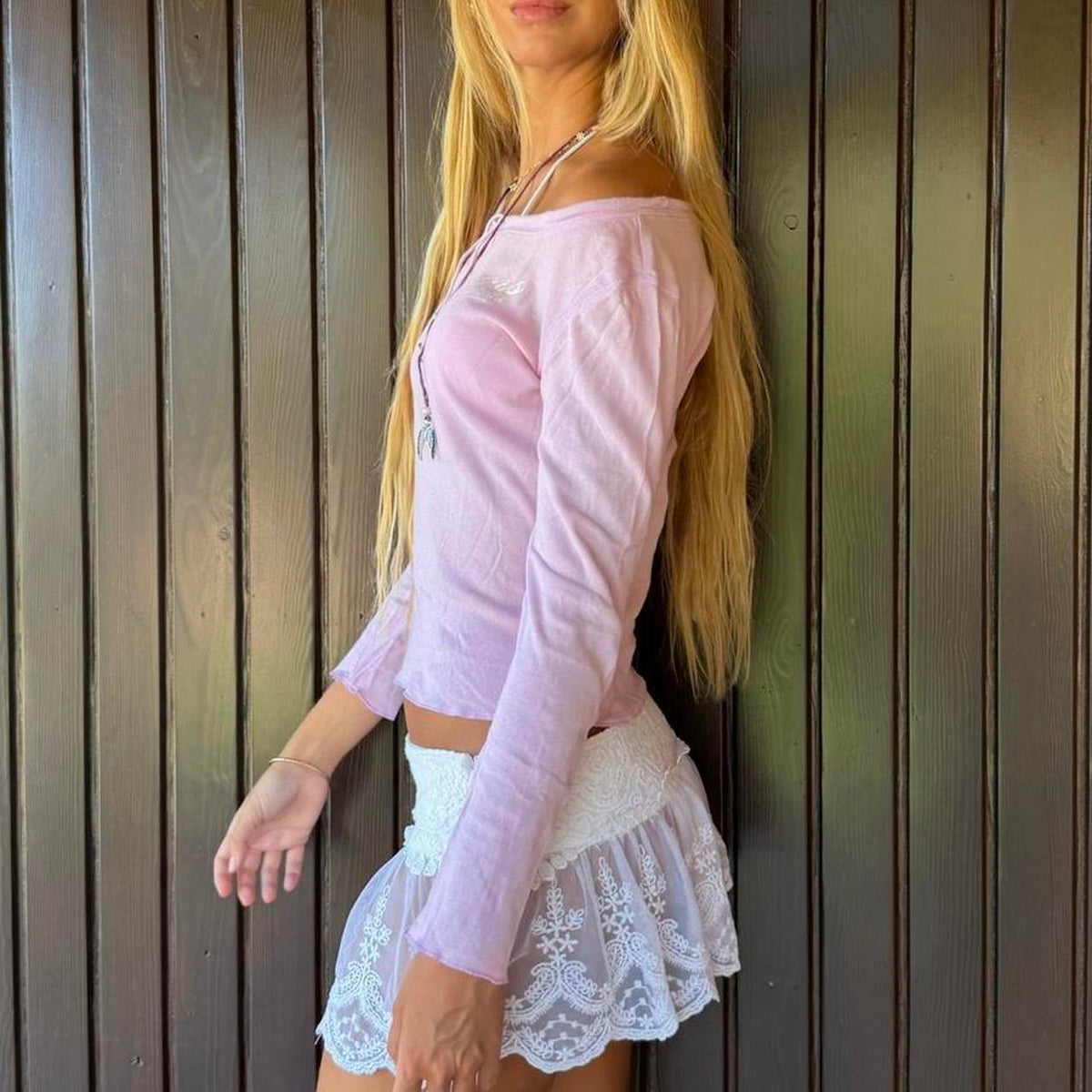 Vintage 90’s Ralph Lauren baby pink long sleeve top