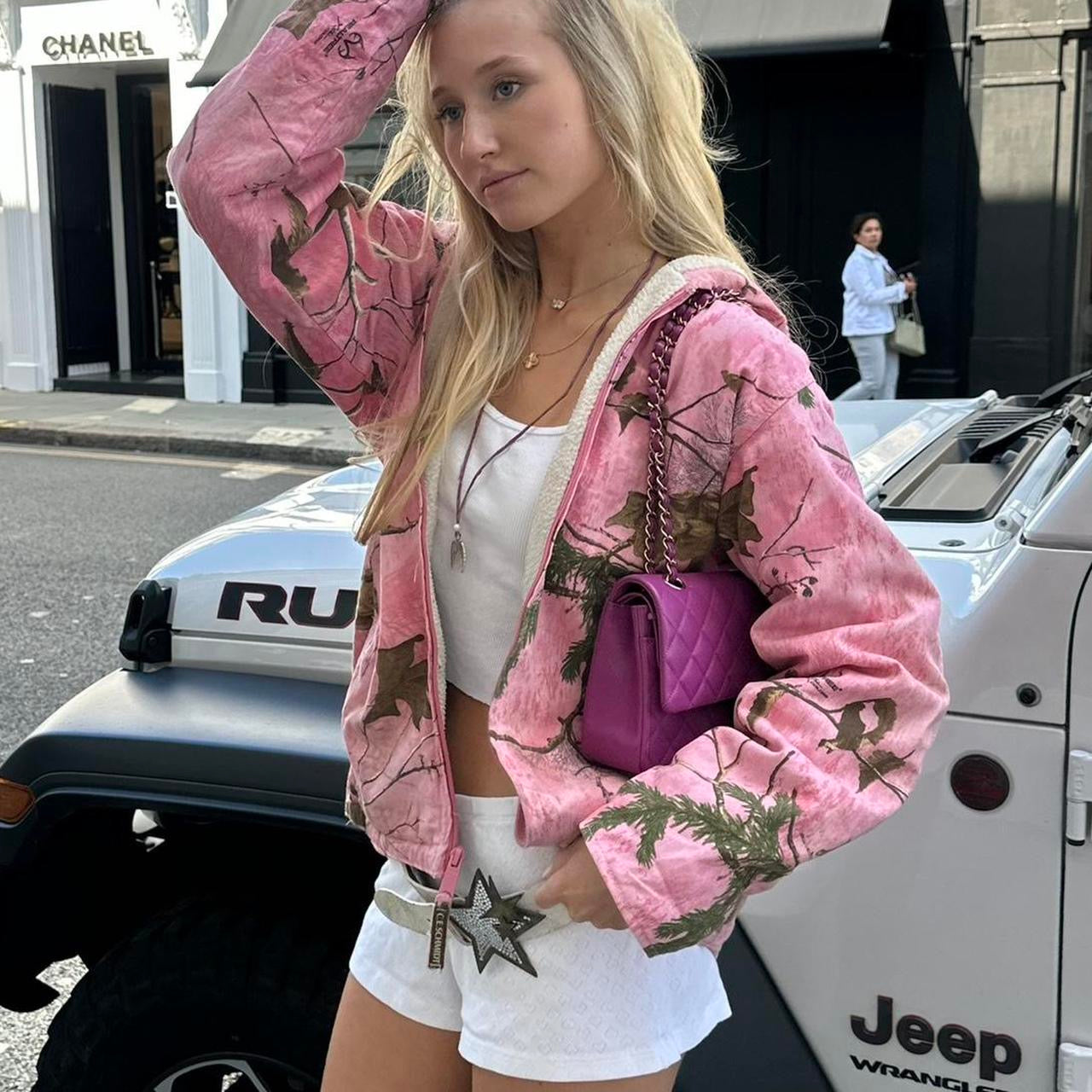 Vintage 90’s pink camouflage workwear jacket