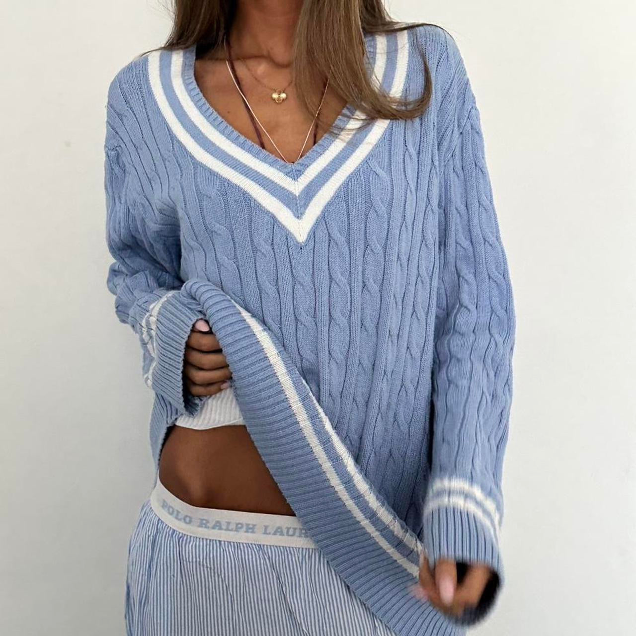 Vintage 2000’s Ralph Lauren blue knit jumper