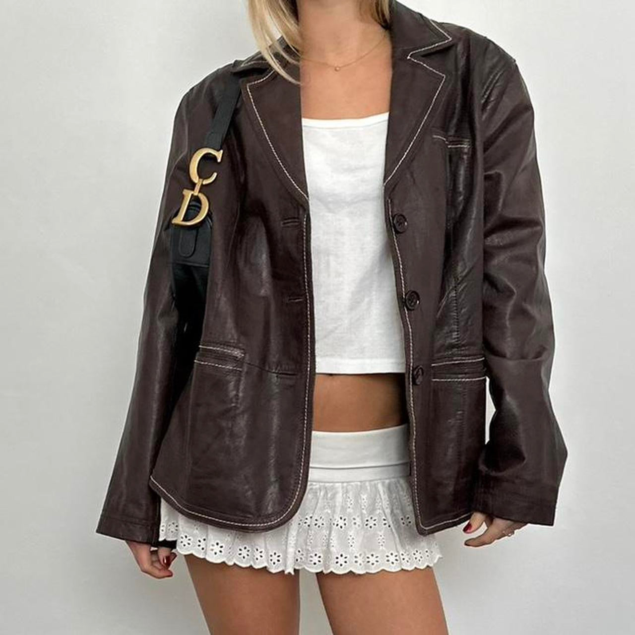 Vintage brown leather jacket