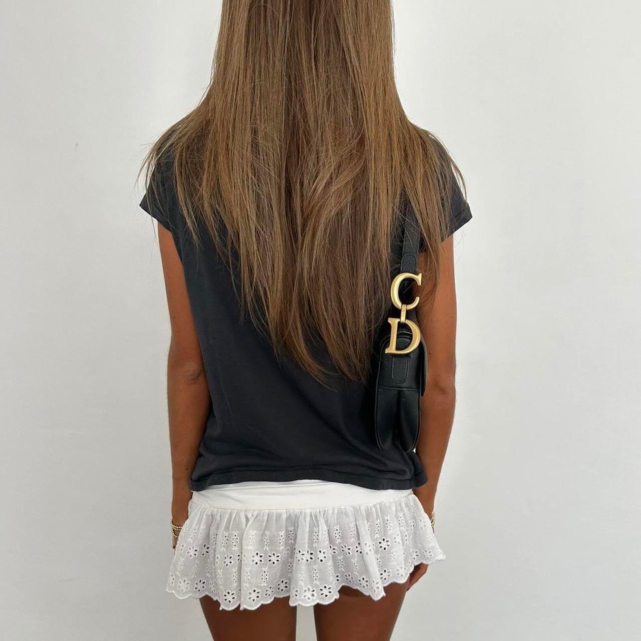 Vintage 2000’s Rolling Stones grey off the shoulder top