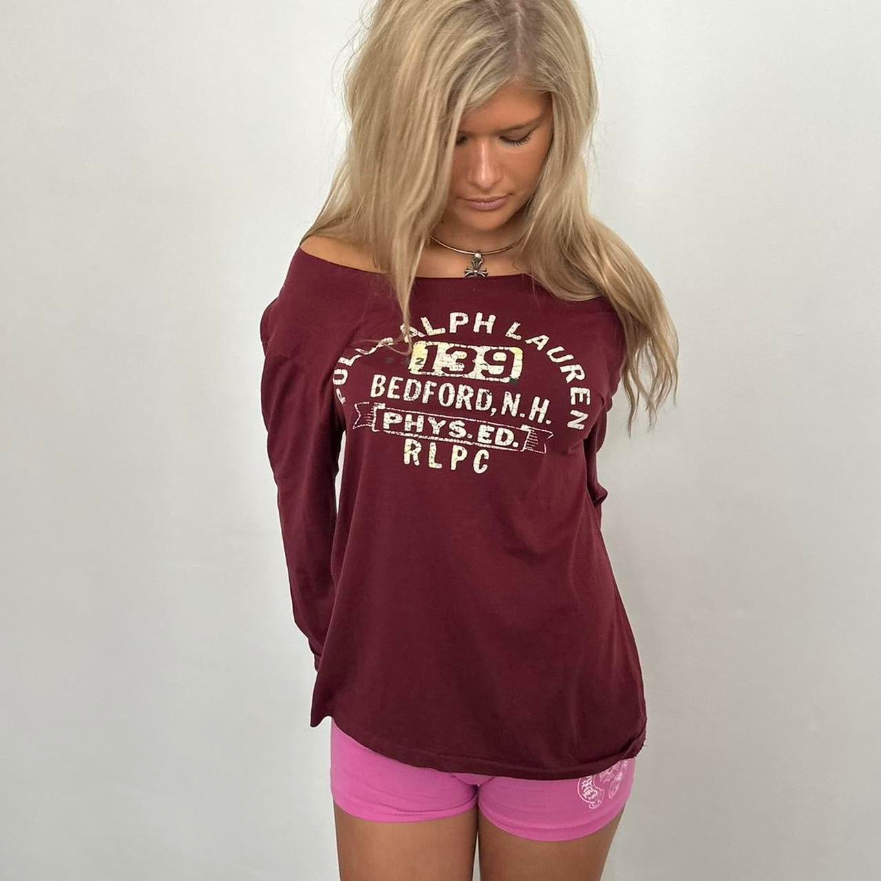 Vintage Ralph Lauren burgundy long sleeves top