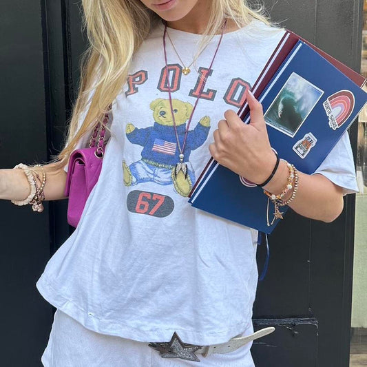 Vintage 90’s Ralph Lauren faded teddy bear top