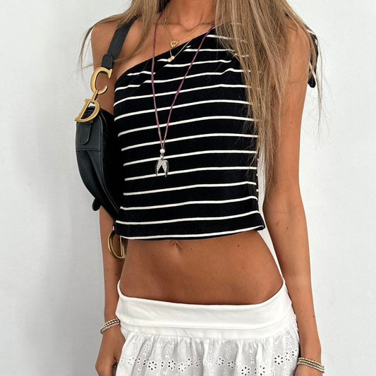 Vintage 2000’s asymmetrical striped top