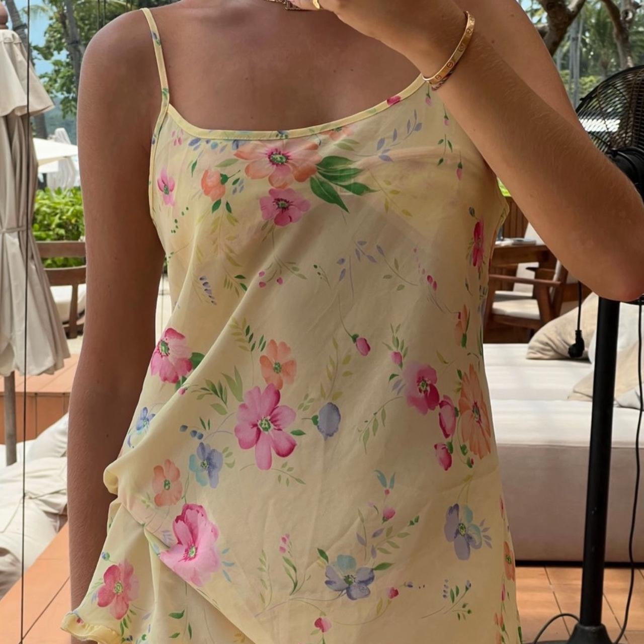 Vintage Victoria’s Secret yellow floral dress