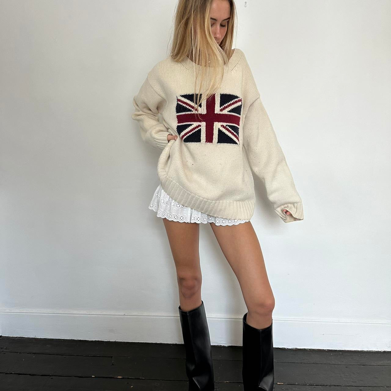 Vintage Union Jack 🇬🇧 knitted sweater 💓😍