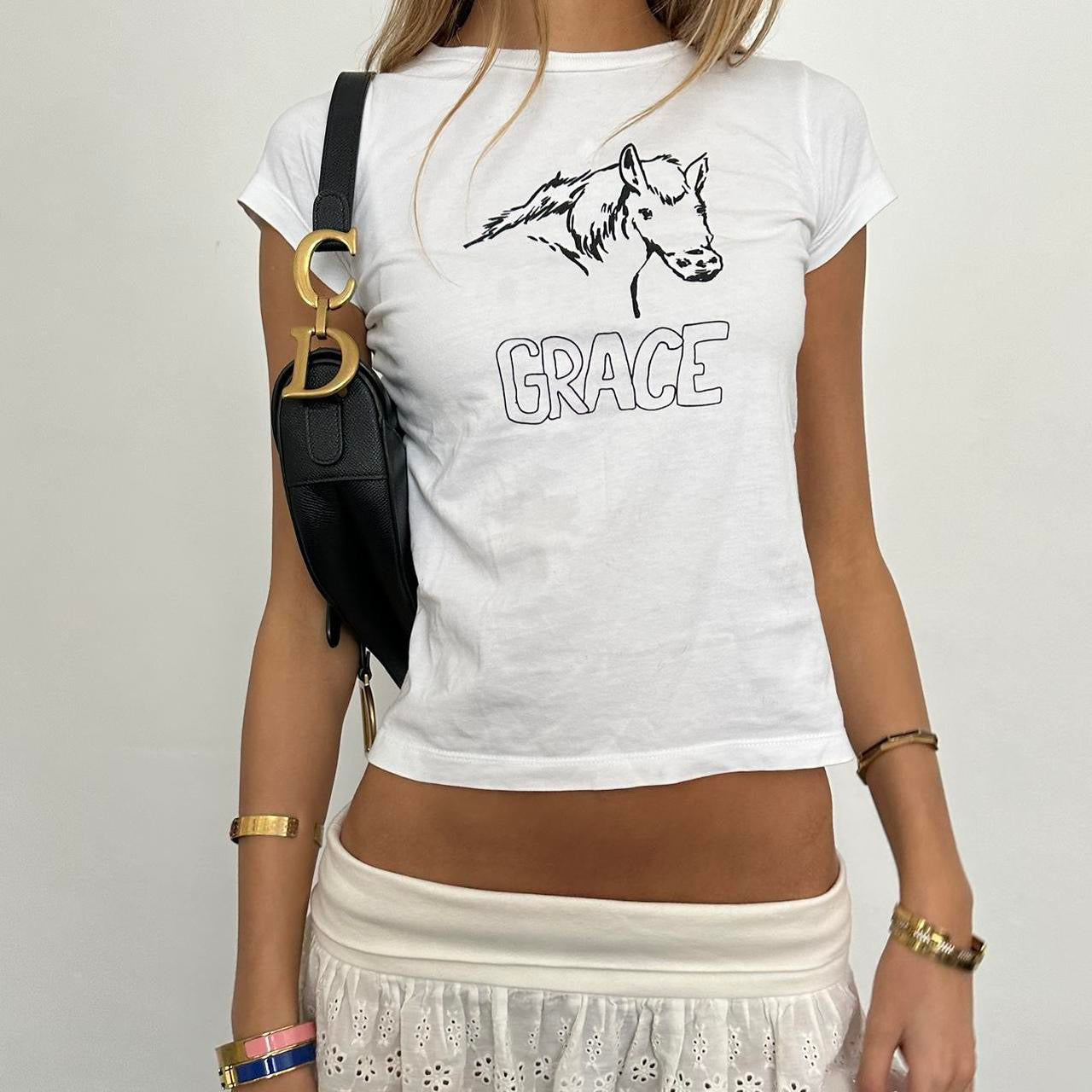 Vintage horse graphic baby tee