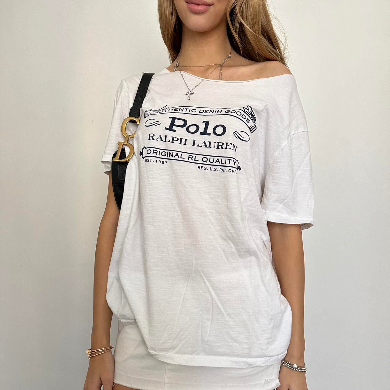 Vintage Ralph Lauren white off shoulder top