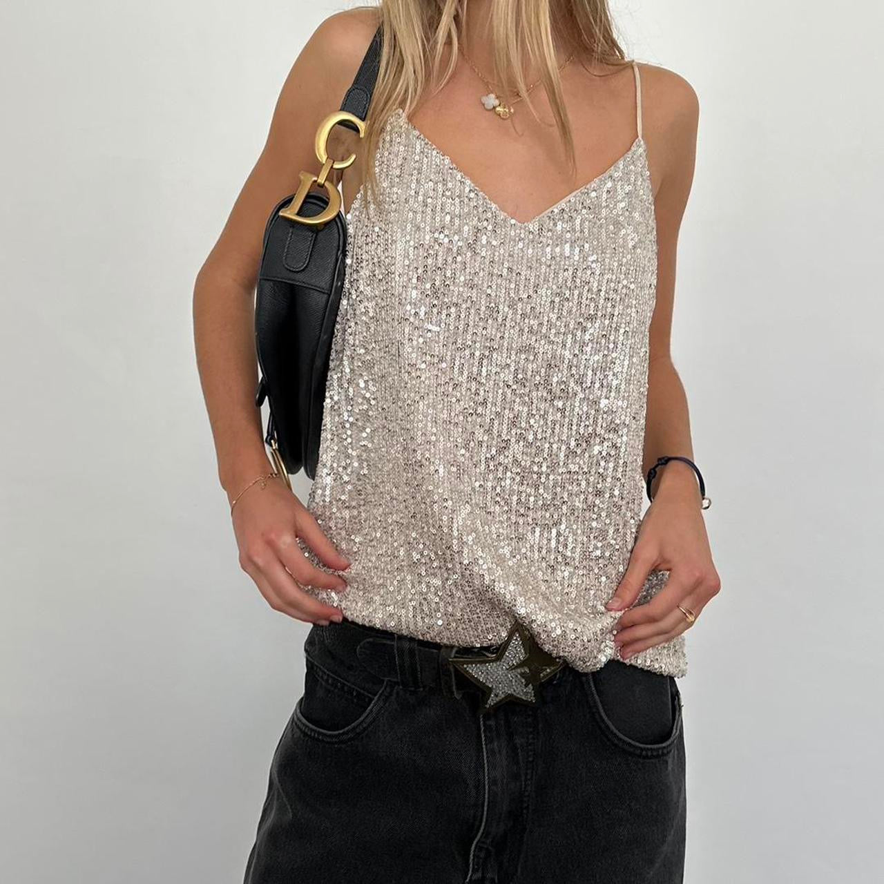 Vintage sequin embellished top