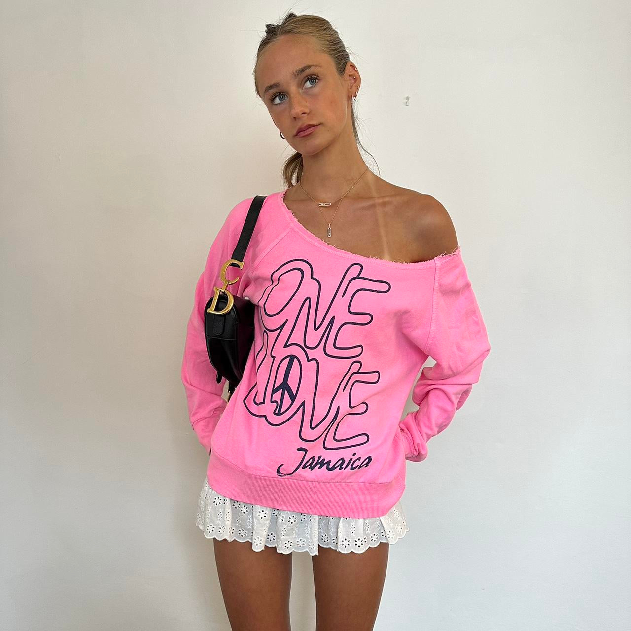 Vintage One Love Jamaica pink sweatshirt