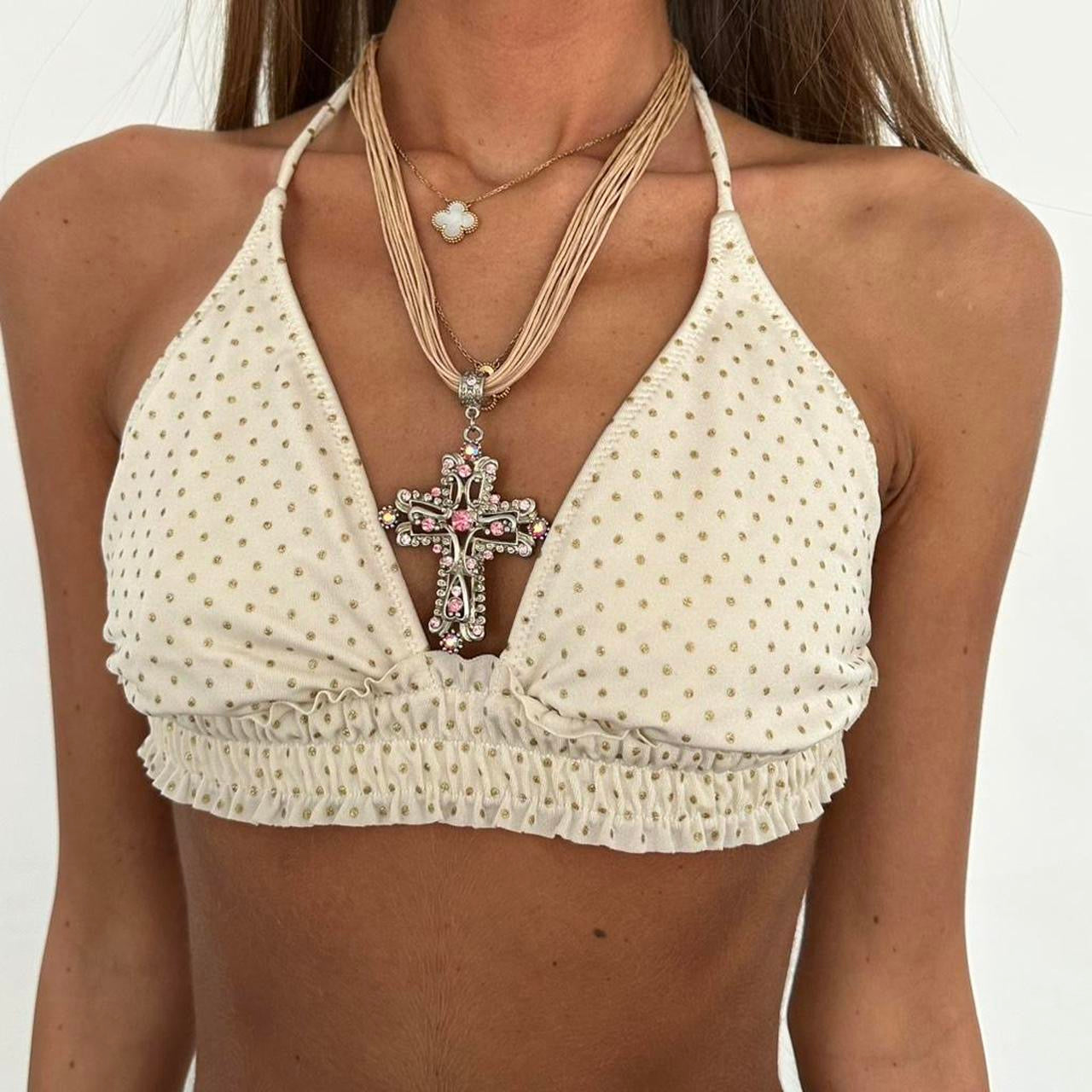 Vintage 00s cross pendant necklace