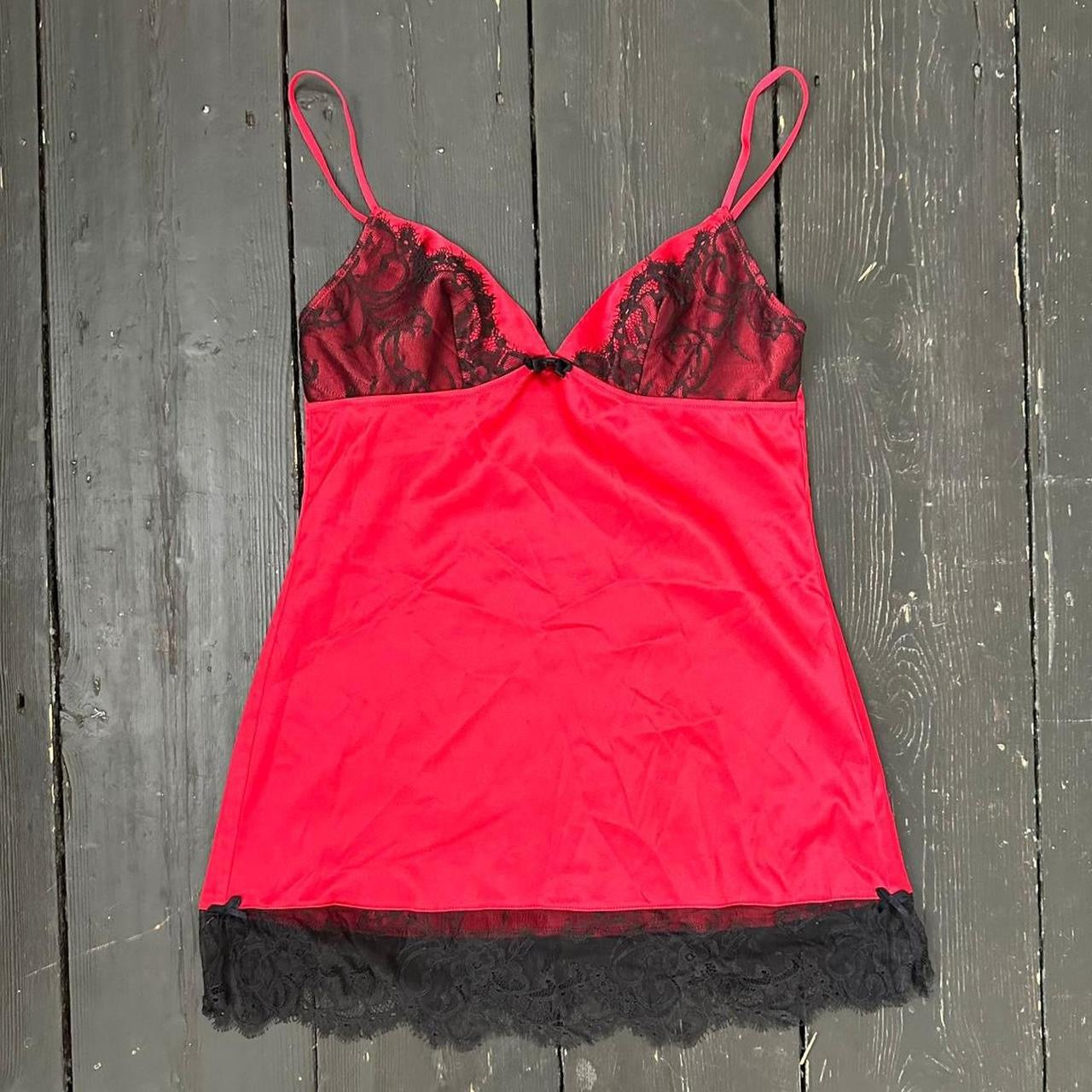 Vintage Victoria’s Secret red babydoll slip dress