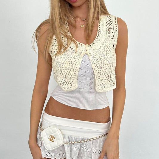 Vintage 90’s cream crochet cardigan