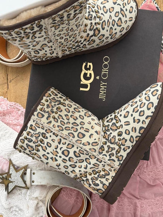 Vintage 2010 Jimmy Choo leopard print X Ugg boots