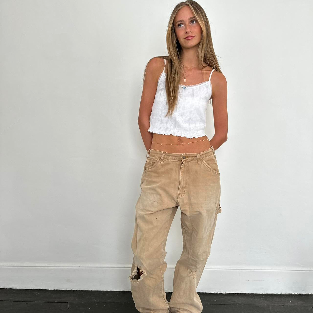 Vintage 90s tan wash jeans