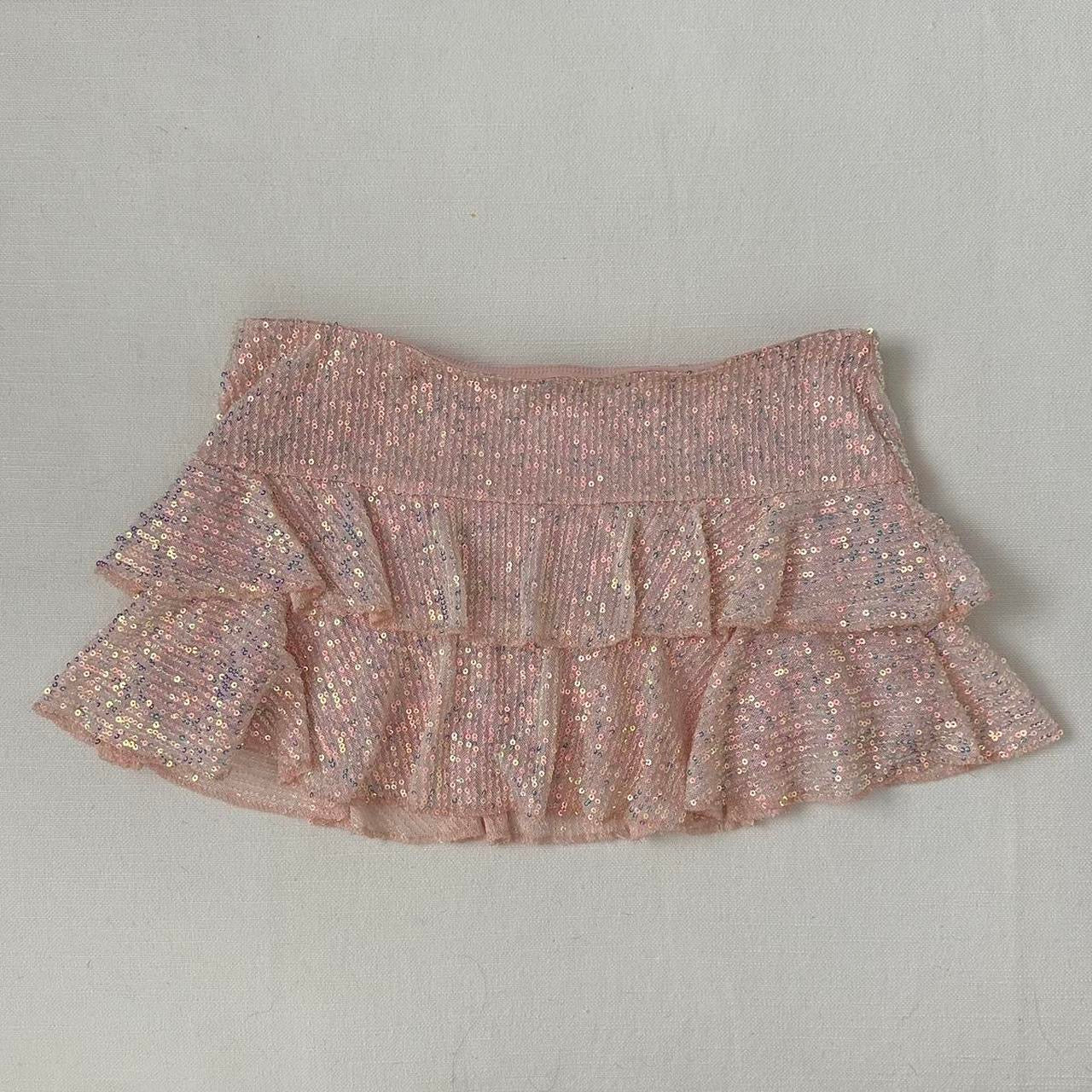 Vintage pink sequin mini skirt 🎀