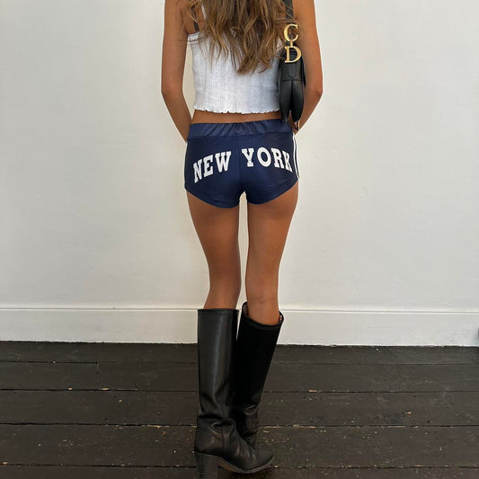 Vintage navy New York shorts
