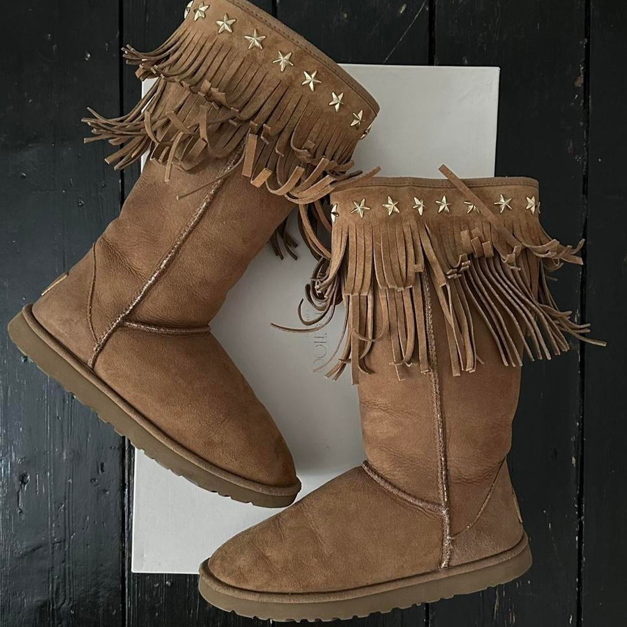 Vintage chestnut 2010 Jimmy Choo X Ugg boots – Chelsea Thrift