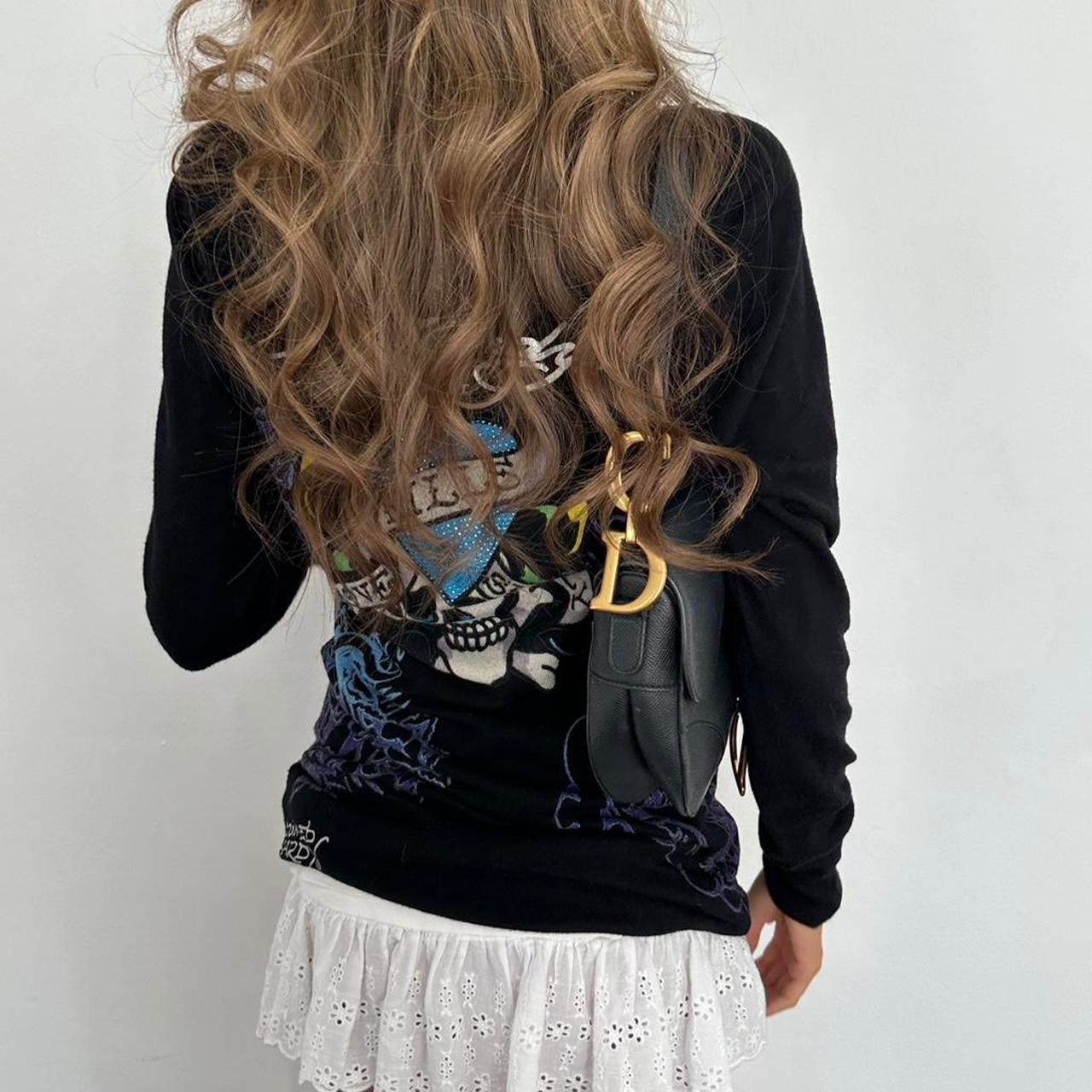 Vintage 2000s Ed Hardy rare graphic cardigan