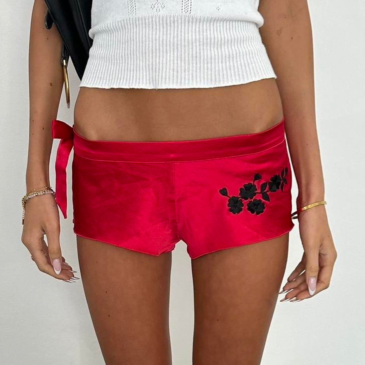Vintage 00s red mini shorts
