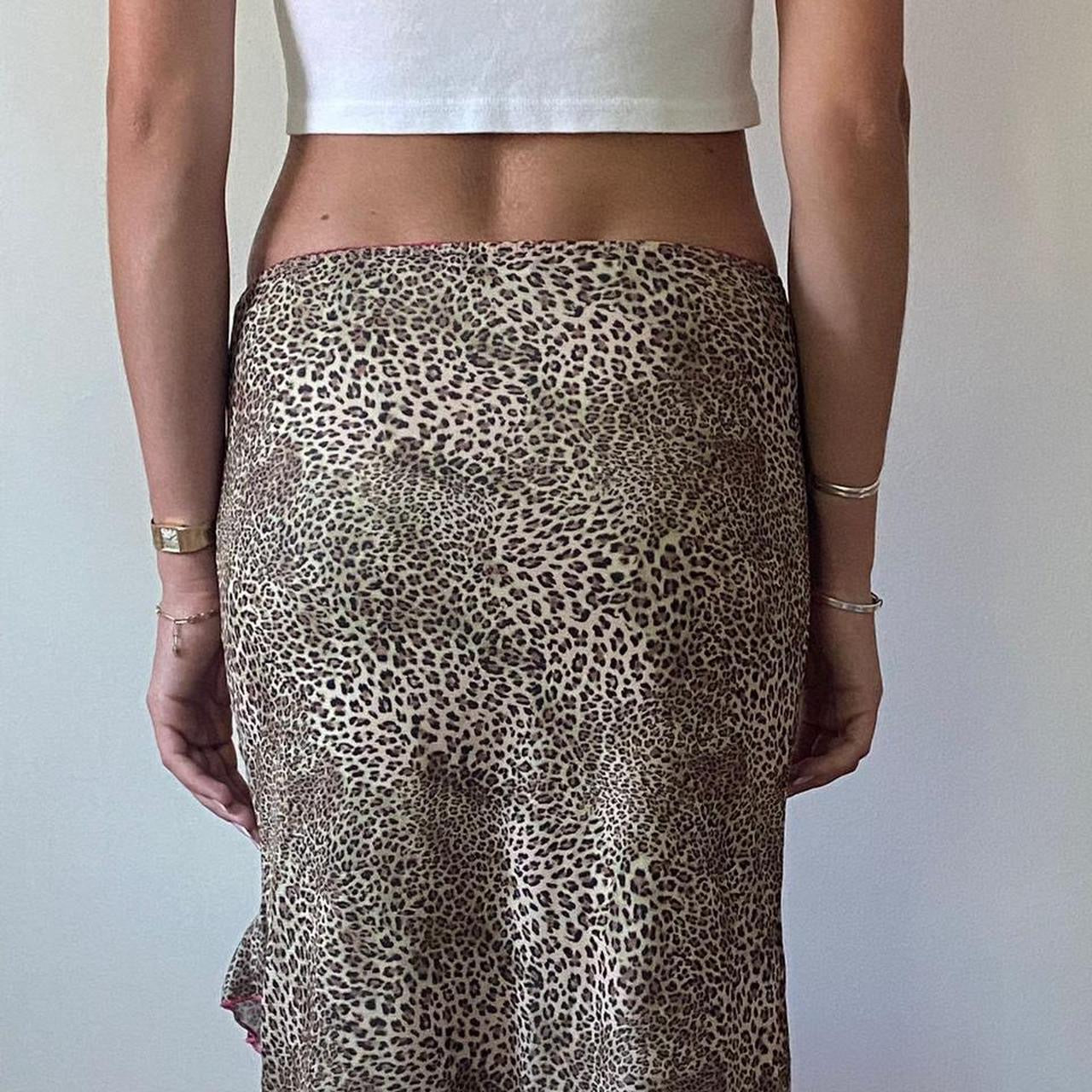 Vintage 90s cheetah print skirt