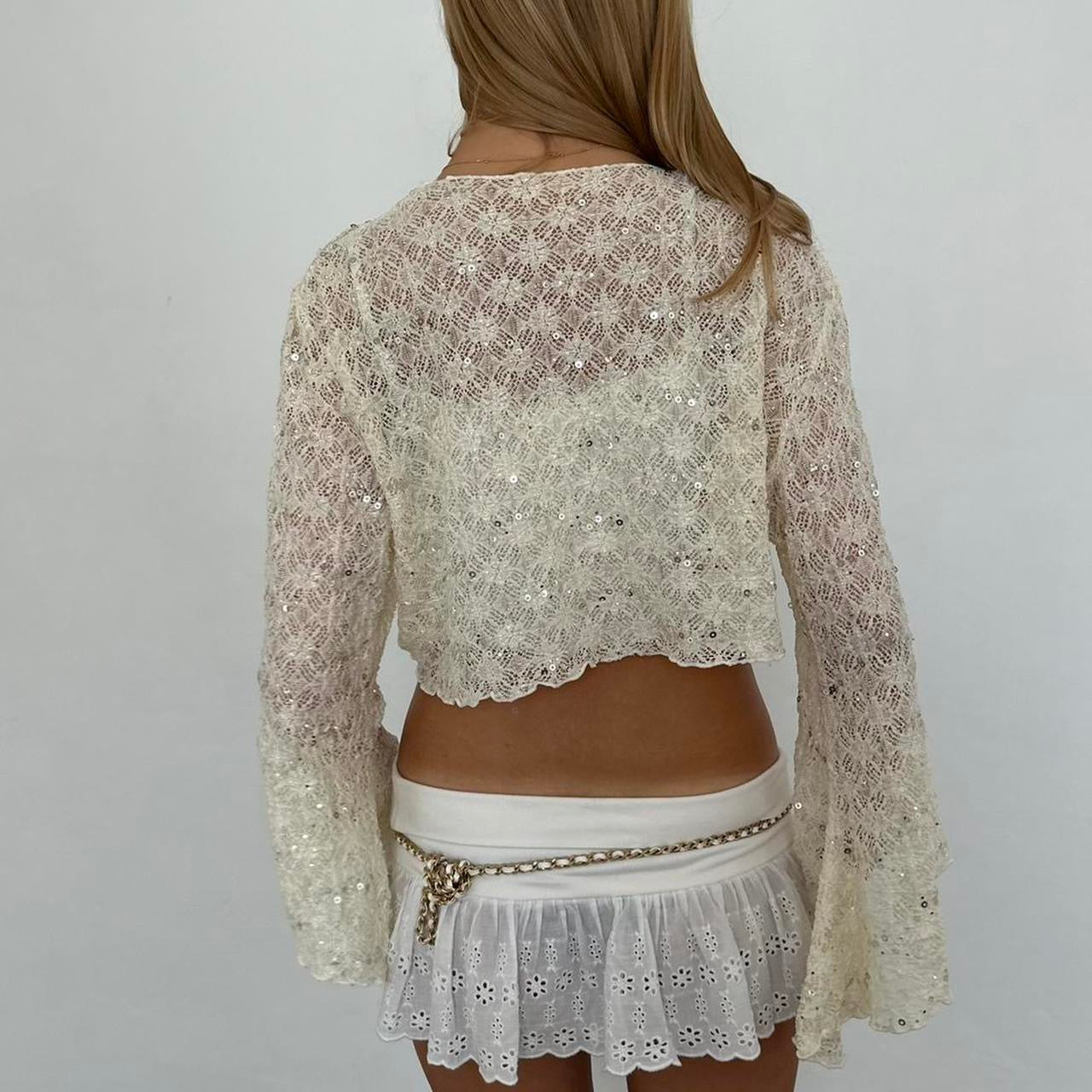 Vintage 90’s white cardigan layering top