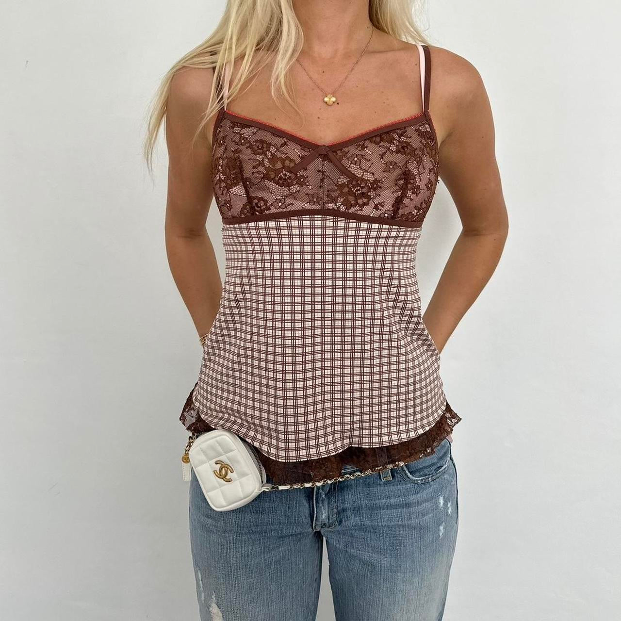 Vintage Victoria’s Secret 90’s brown country cami top